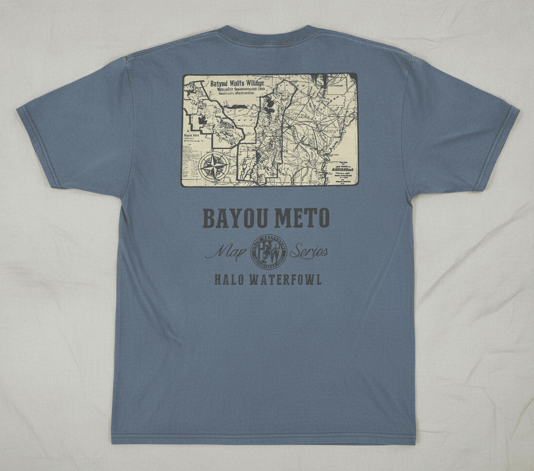 Bayou Meto Map Tee, option 03: Angled Vintage